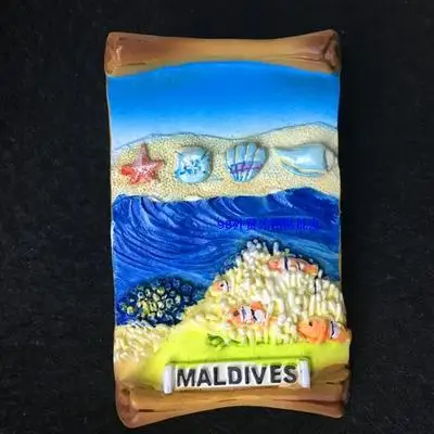 Maldives туристический Мемориальный холодильник магнит кокосовые пальмы парусный спорт 3D фигурки из полимерной смолы с магнитами Путешествия Сувенир кухня украшение дома