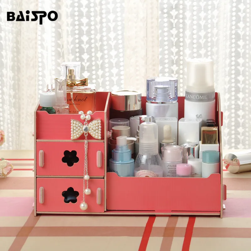 Деревянная шкатулка для хранения ювелирных изделий BAISPO органайзер косметики