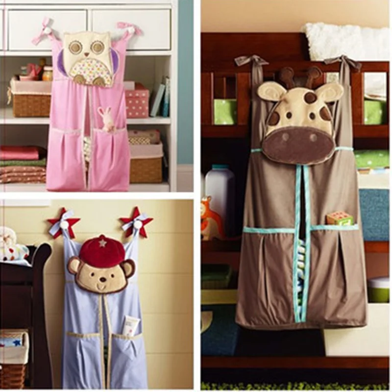 Подвесная сумка для хранения детской кровати органайзер из хлопка новорожденной