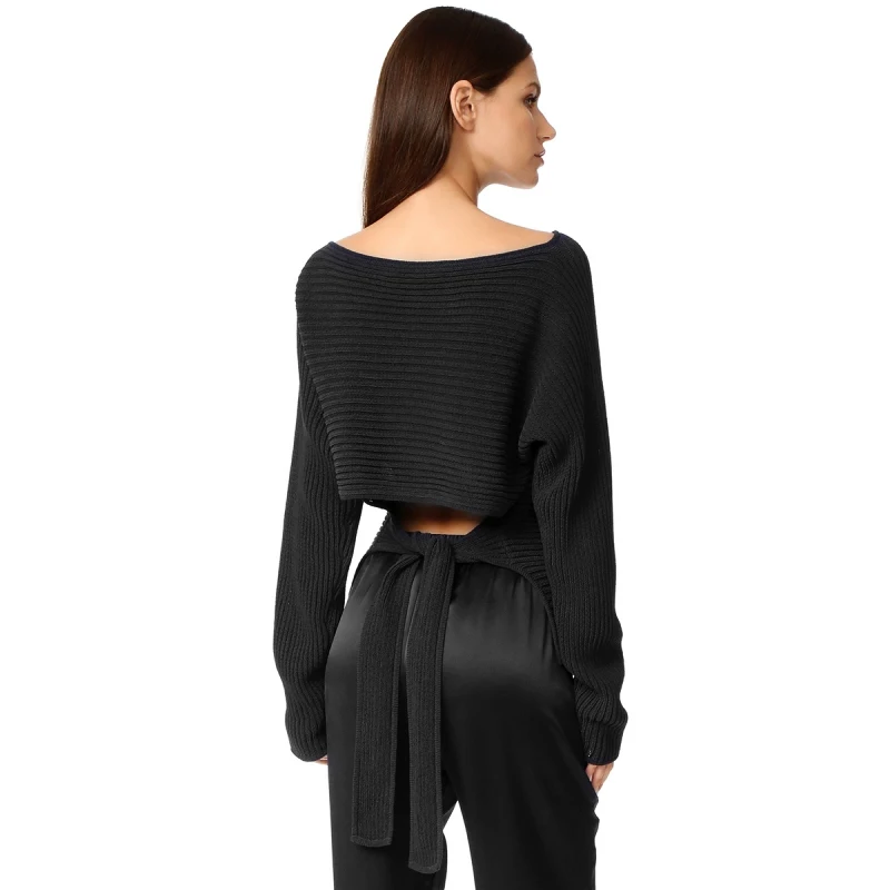 IRISIE 2017 Black Autumn Fashion Sweater Women Casual Hollow Out Strap Jumper Sweet O-neck Long Sleeve Lady | Женская одежда