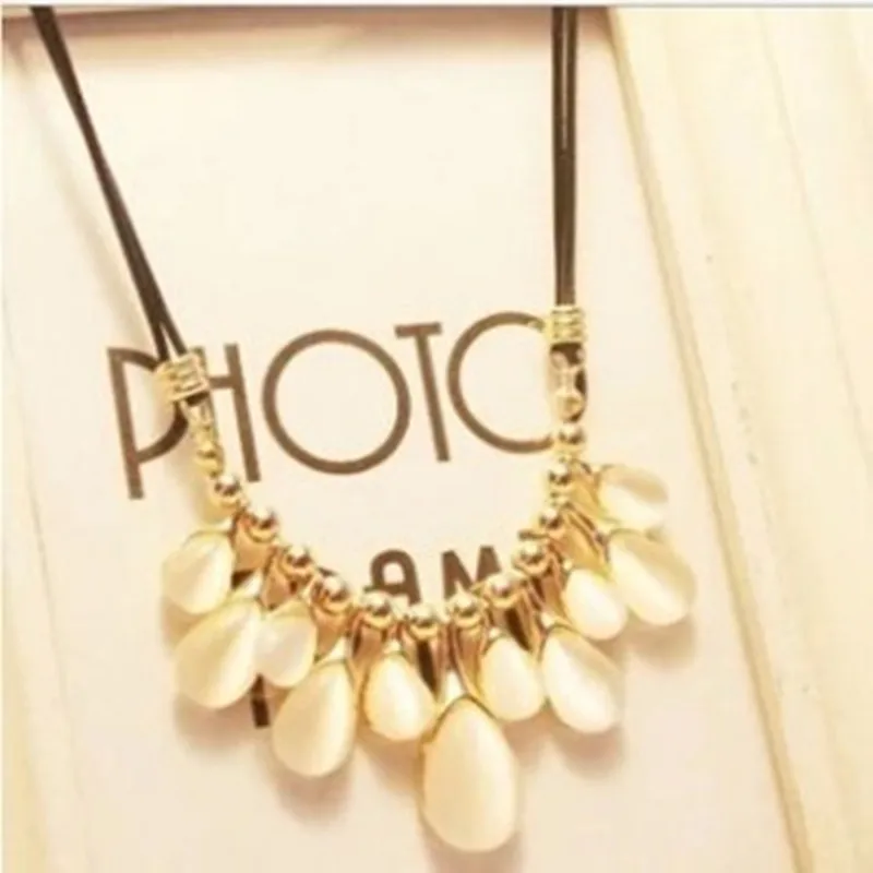 Ожерелье с белым огненным опалом 2019 подвески для женщин короткое ожерелье