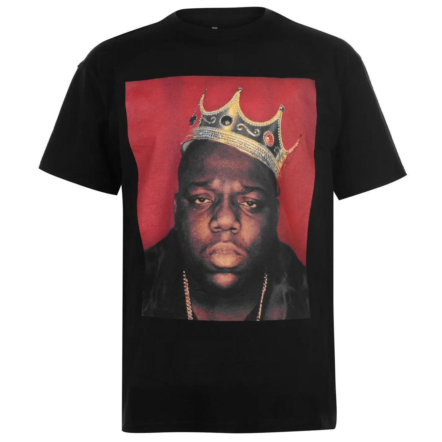 Мужские официальный Notorious B.I.G лица Корона футболка Экипаж шеи короткий рукав