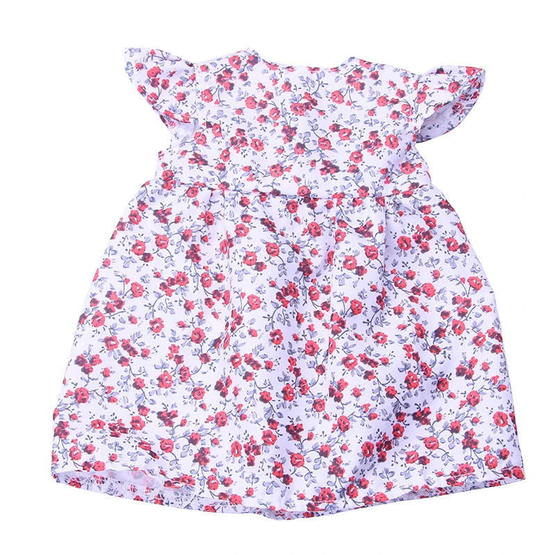 Новая модная кукольная одежда платье с цветочным рисунком для куклы 18 дюймов и 43