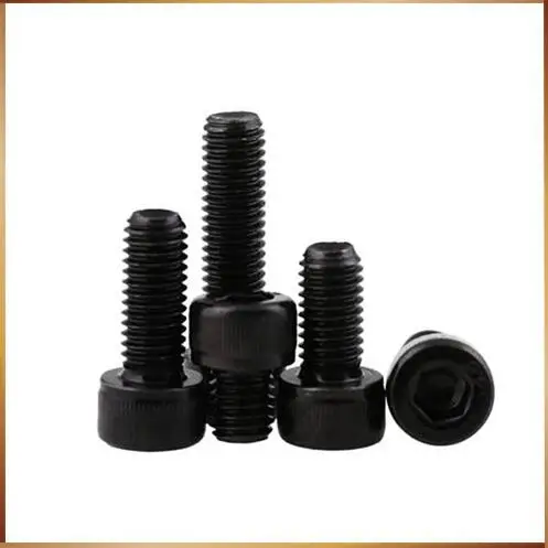 50 pcs M6*30 DIN912 Black Alloy Steel Metric All Thread Hex Socket Head Cap Screw Bolt M6X8/10/30mm m6 screws bolts nails | Обустройство