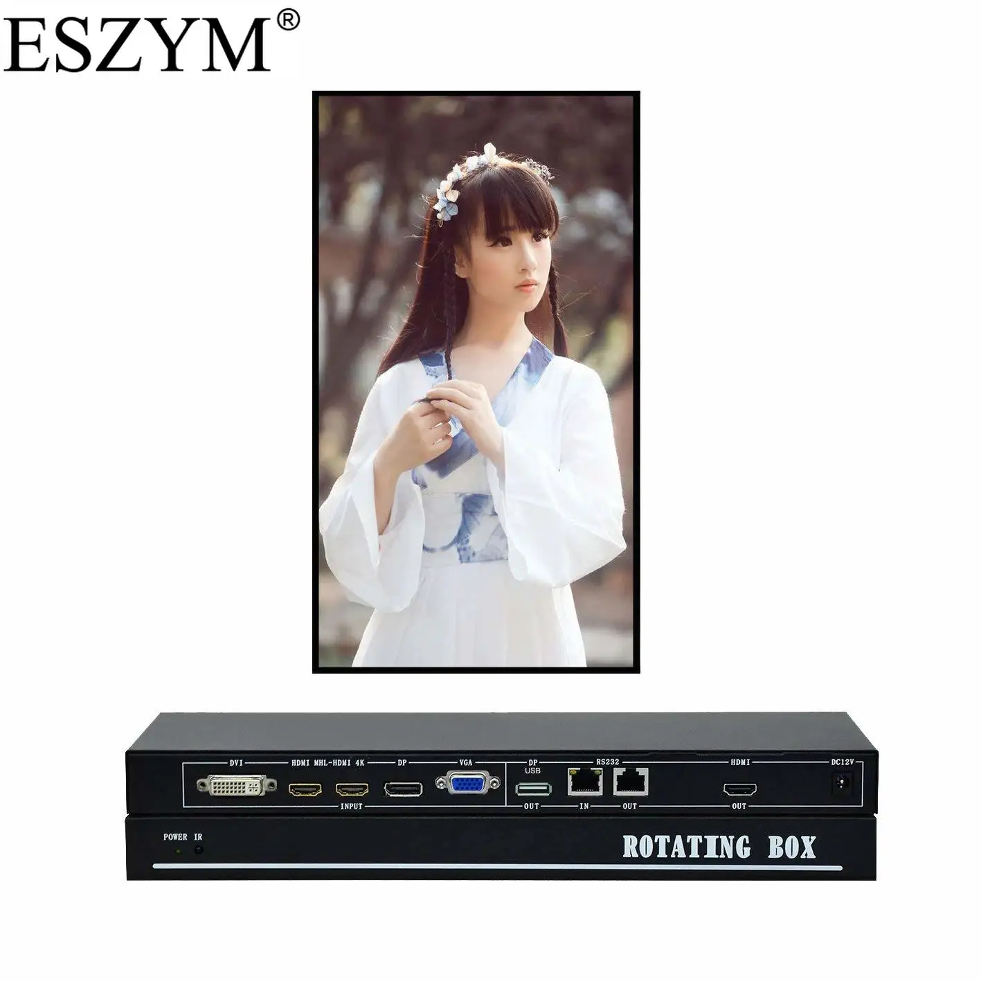 Вращающаяся коробка для видеовхода esвмещает HDMI совместимый DP DVI VGA видеовход 90