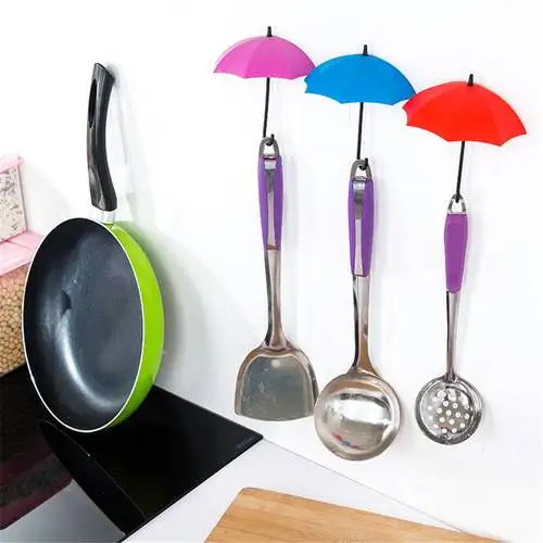 Шт. 3 шт. милый зонт форма Ключница на стену креативный дверной крючок крепкие