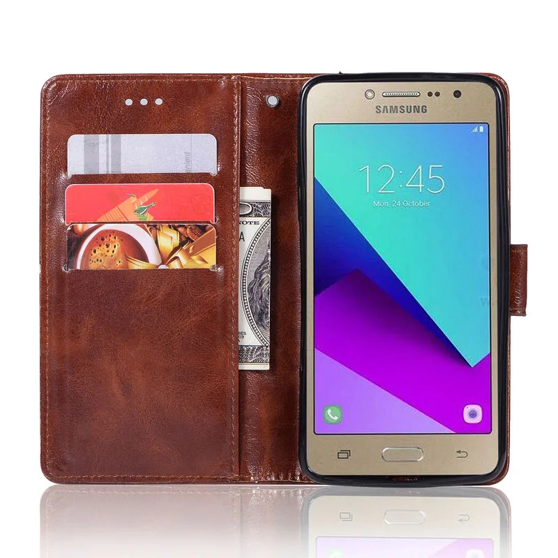 Чехол в стиле ретро для Samsung Galaxy J2 Prime SM G532F кожаный силиконовый чехол кошелек с
