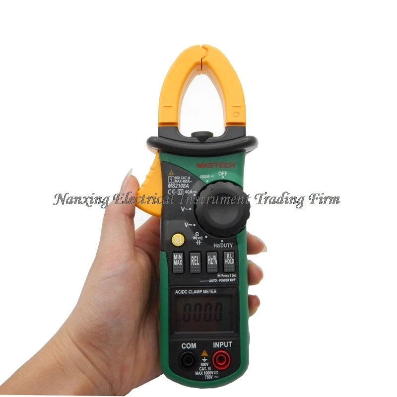 

Mastech MS2108A Digital Clamp Meter Auto range Multimeter AC 400A Current Voltage Frequency clamp MultiMeter Tester Backlight