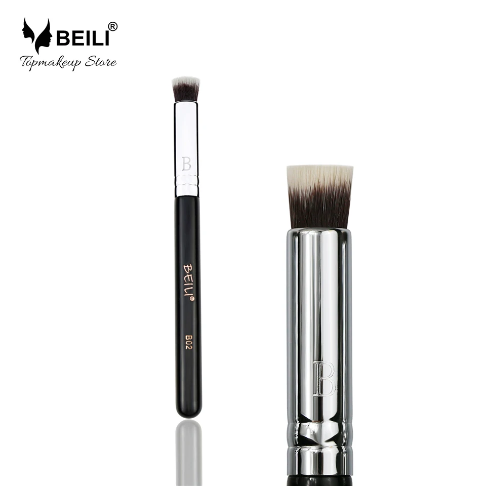 BEILI B02 плоская кисть Кабуки для консилера глаз Одиночная Кисть макияжа|makeup brushes|flat