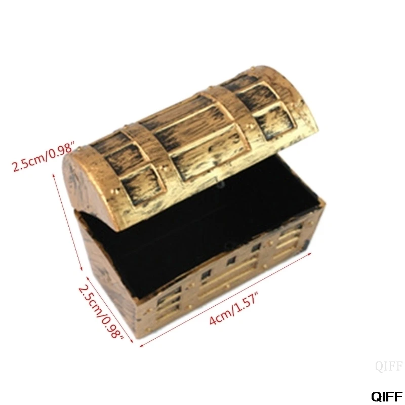 

Drop Ship&Wholesale New 12pcs Mini Pirate Gold Treasure Chests Kids Toy Cake Decoration Candy Box May06