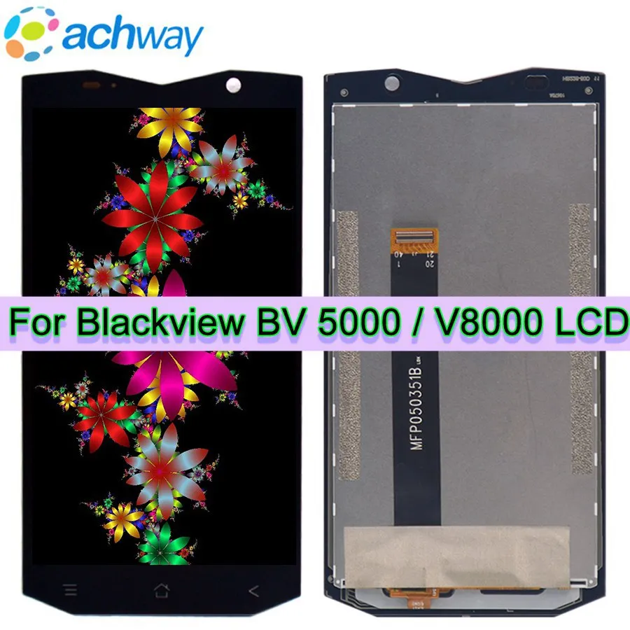 

100% Оригинальный ЖК-дисплей Blackview BV5000 + сенсорный экран с дигитайзером, стекло в сборе, Замена ЖК-дисплея 5,0 дюйма Blackview BV8000