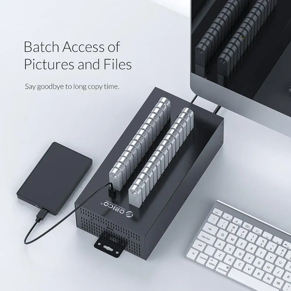 ORICO 30 портов usb-хаб тип A Промышленный USB 2,0 мульти usb-хаб разветвитель с 2 моделями передачи данных зарядки