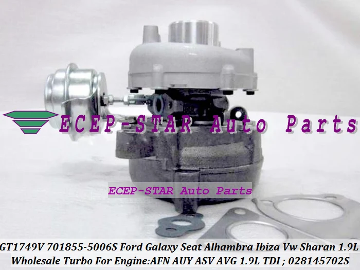 GT1749V 701855 5006S 028145702S 0006 Turbo для Ford Galaxy Seat Alhambra Ibiza VW Sharan AFN AUY ASV AVG л|turbocharger caterpillar|turbocharger