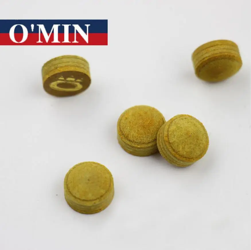 New 8 Pieces/lot Multilayer Omin Snooker Cue Tip 10mm/11mm Yellow Color M Hardness Professional Billiards Accessories China 2019 | Спорт и