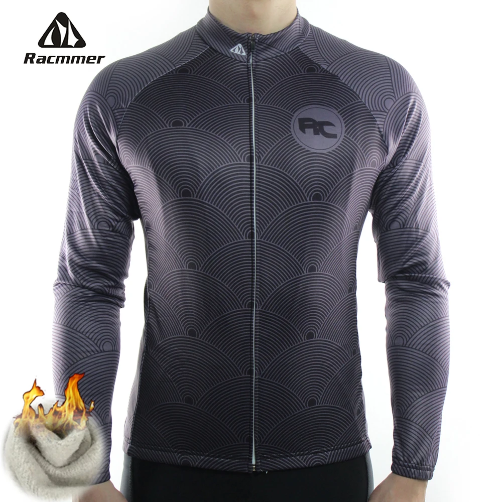 

Racmmer 2020 Cycling Jersey Winter Long Bike Bicycle Thermal Fleece Ropa Roupa De Ciclismo Invierno Hombre Mtb Clothing #ZR-11