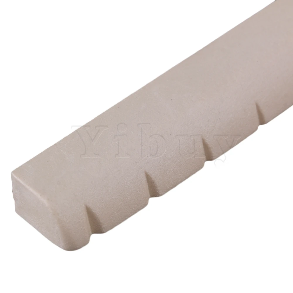 Yibuy 6 струн народная гитара пластиковая сталь 46x6x9 мм гайка и 72x3x8 Седло