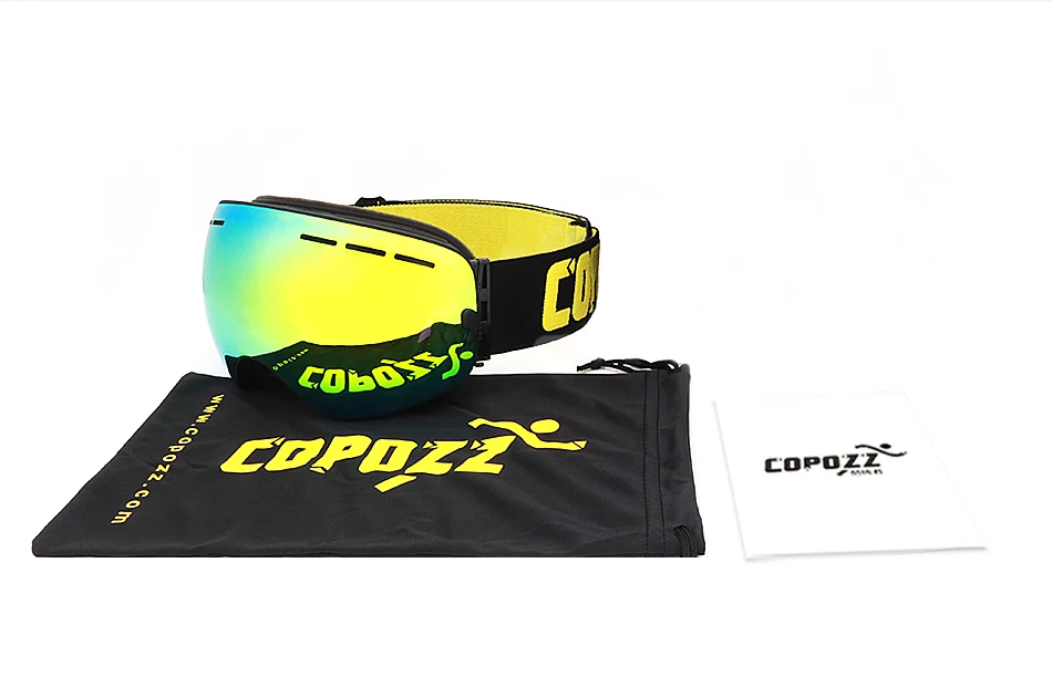 COPOZZ, брендовые лыжные очки, двухслойные, UV400, анти-туман, большая Лыжная маска, очки для катания на лыжах, снежные, мужские, женские, очки для сноуборда, GOG-201 Pro