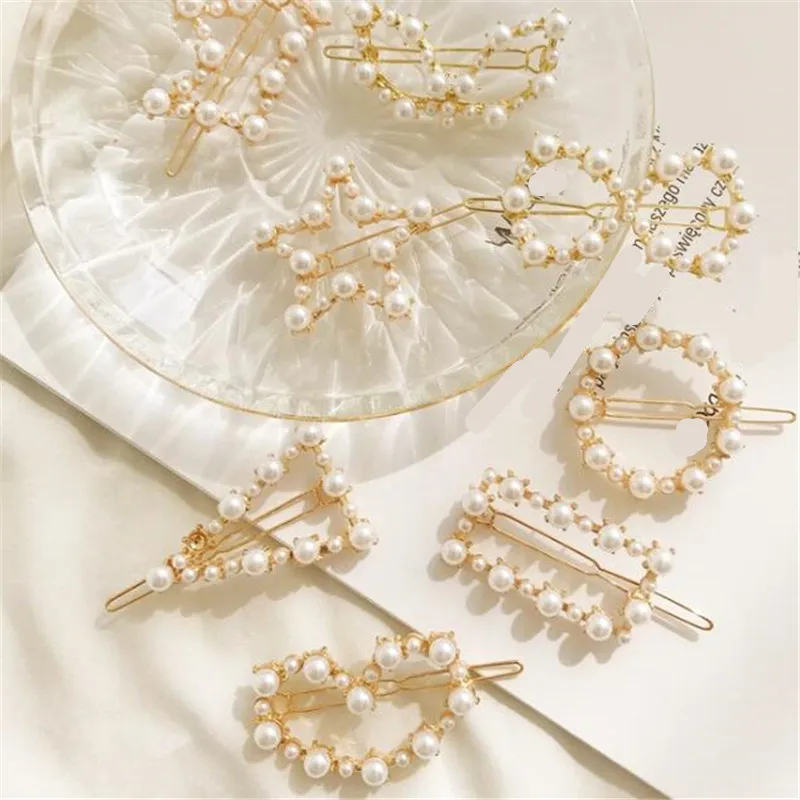 Новинка 2019 женские заколки с искусственным жемчугом в форме звезды короны для