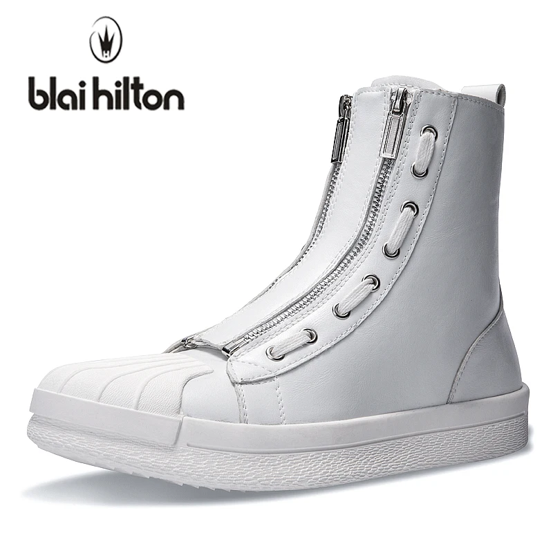 Blaibilton/2018 г. сезон весна лето модная обувь мужские ботинки ботильоны в байкерском