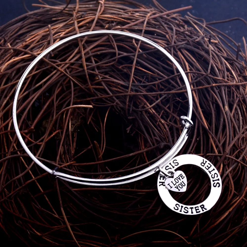 Женский браслет с подвесками в виде сердца|charm bangle|bangle jewelryheart bangle |