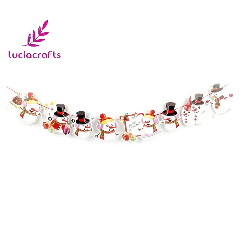 Распродажа Lucia Craft 1 компл./лот(8 шт.) 2,5 m отличный подарок на Рождество баннеры узор гирлянда на стену DIY украшения для рождественской вечеринки поставки H0350