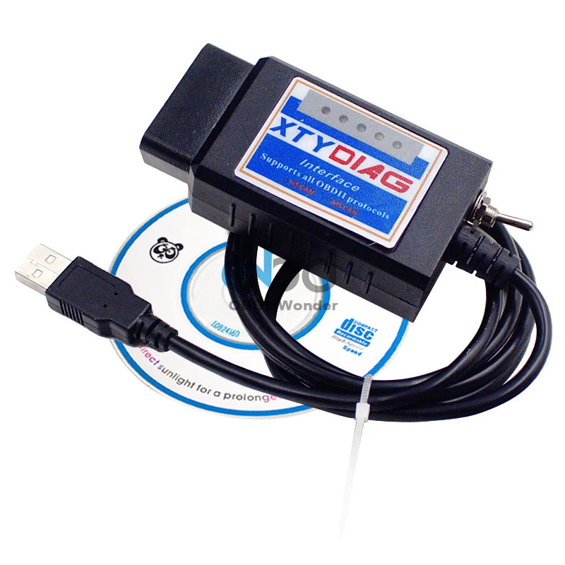 ELM327 1,5 USB PIC18F2K80 OBD II диагностический сканер ELM 327 V1.5 USB HS MS переключатель автоматический считыватель кода 25K80+ CH340 чип
