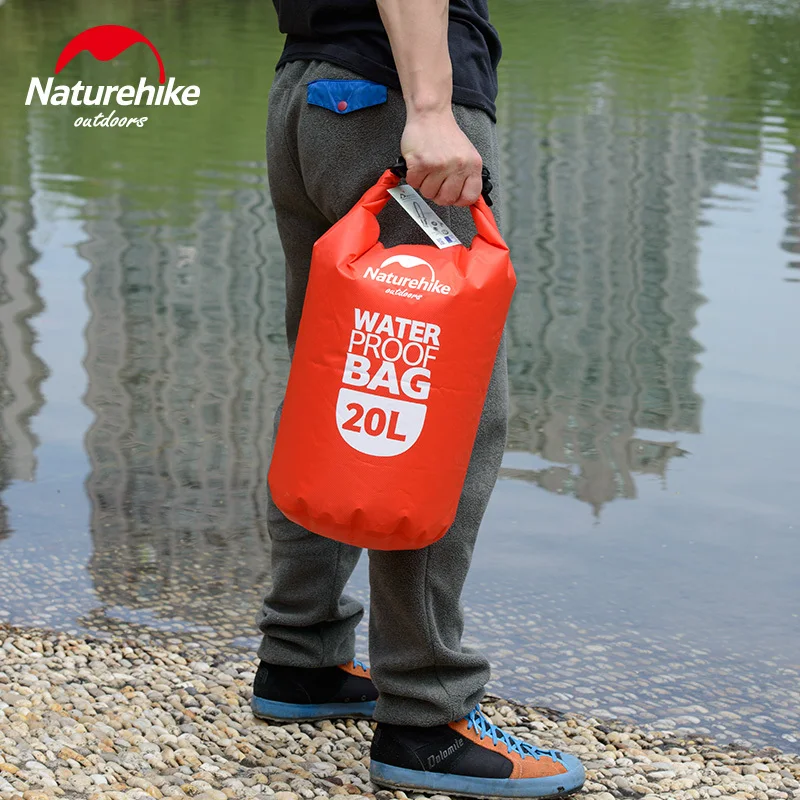 

Naturehike 20L Waterproof Bag with Visible Transparent Window Strap Light Portable Red Rafting Swimming Sea Fishing Storage Bag