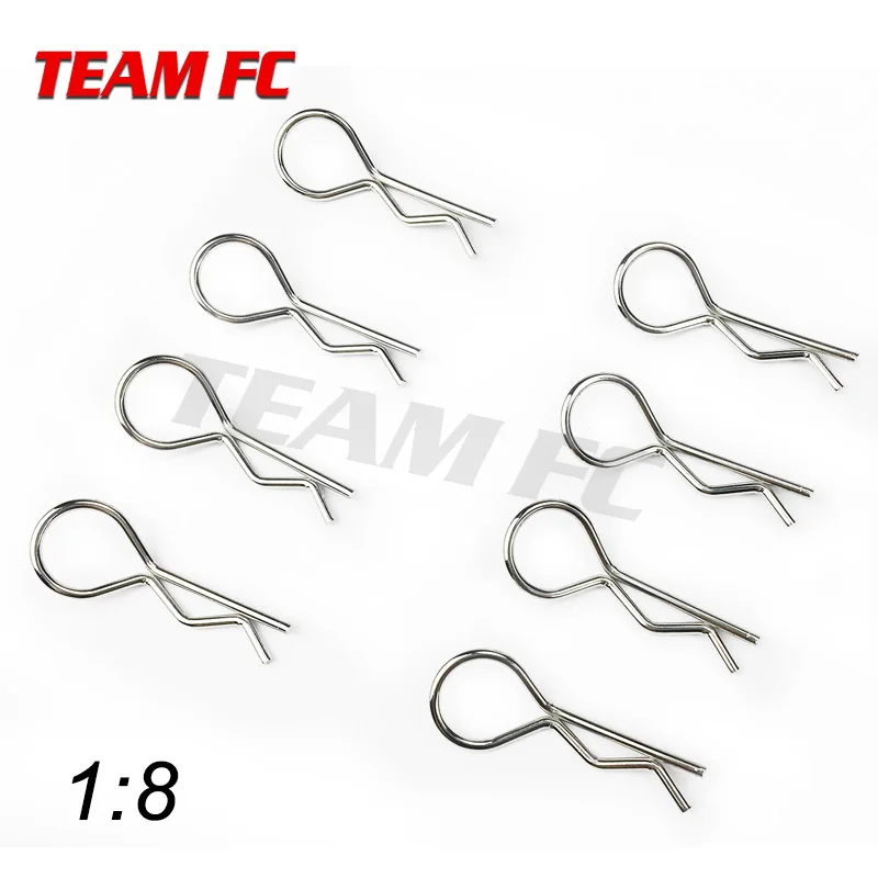 100Pcs Universal Stainless Steel Body Shell R Clips Pin for 1/10 1/8 RC Model Car HSP Redcat HPI Himoto Spare Parts S339 | Игрушки и