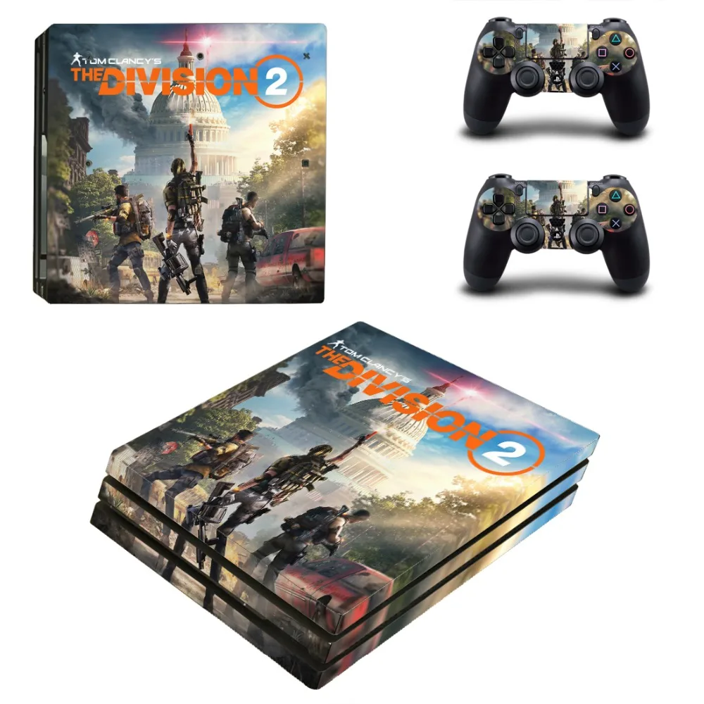 Виниловые стикеры Tom Clancys The Division 2 для консоли Sony PlayStation 4 и контроллера PS4 Pro |