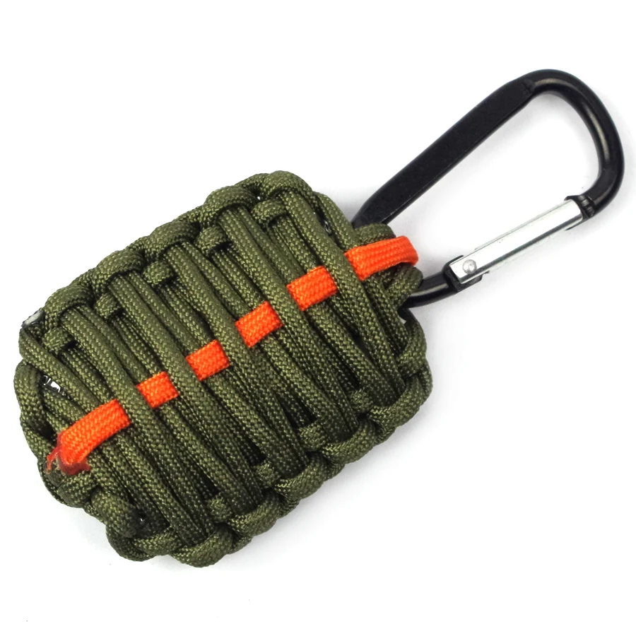 EDC, шнур для выживания, 550, Паракорд, рыболовные инструменты, лупа, карабин, граната, набор для выживания, аварийные, уличные инструменты