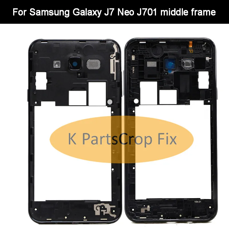 Для samsung Galaxy J7 Neo SM-J701M J701 J701F J701Y средняя рамка Корпус Шасси пластина рамка+ камера стеклянный объектив