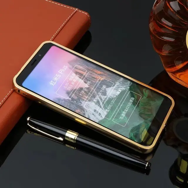 Ультра легкий металлический чехол для Xiaomi Redmi 5 Plus с зеркальной задней рамкой из
