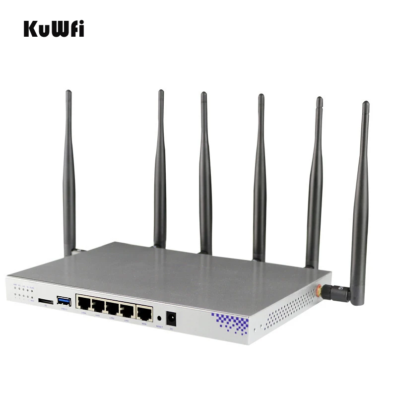 4G сим карты Wi Fi маршрутизатор OpenWrt 1200 Мбит/с 2 4 г 5G Dual Band MT7621 Gigabit Порты и разъёмы