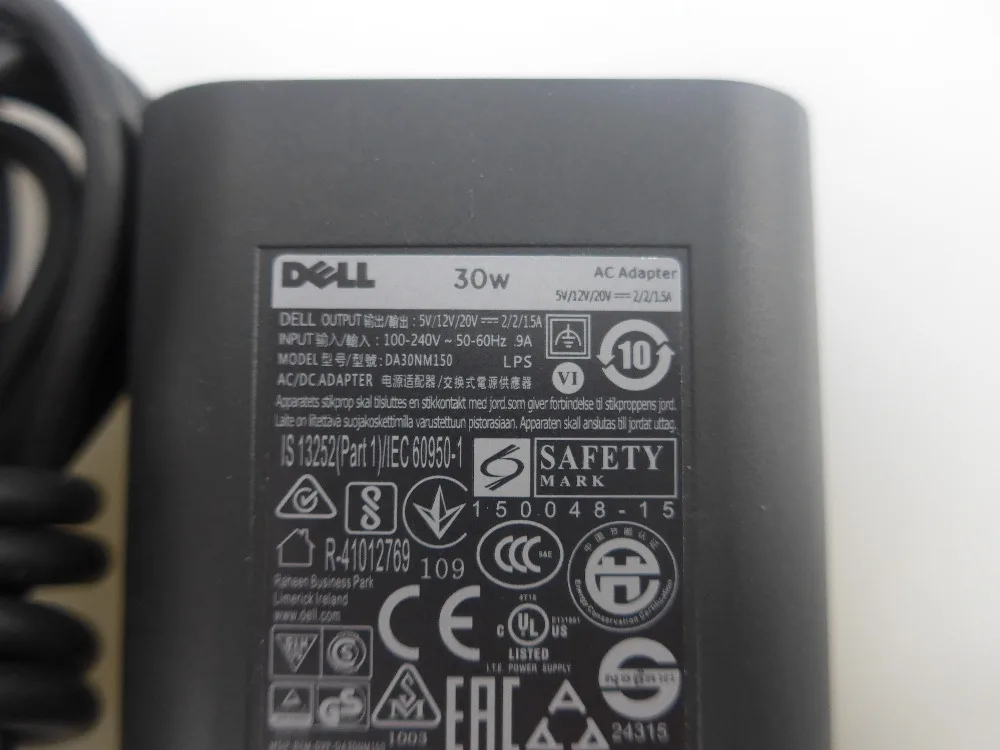Оригинальные для Dell 30 Вт USB C HA30NM150 DA30NM150 0F17M7 08XTW5 Latitude 11 5000 5175 7275 XPS 12 9250 адаптер