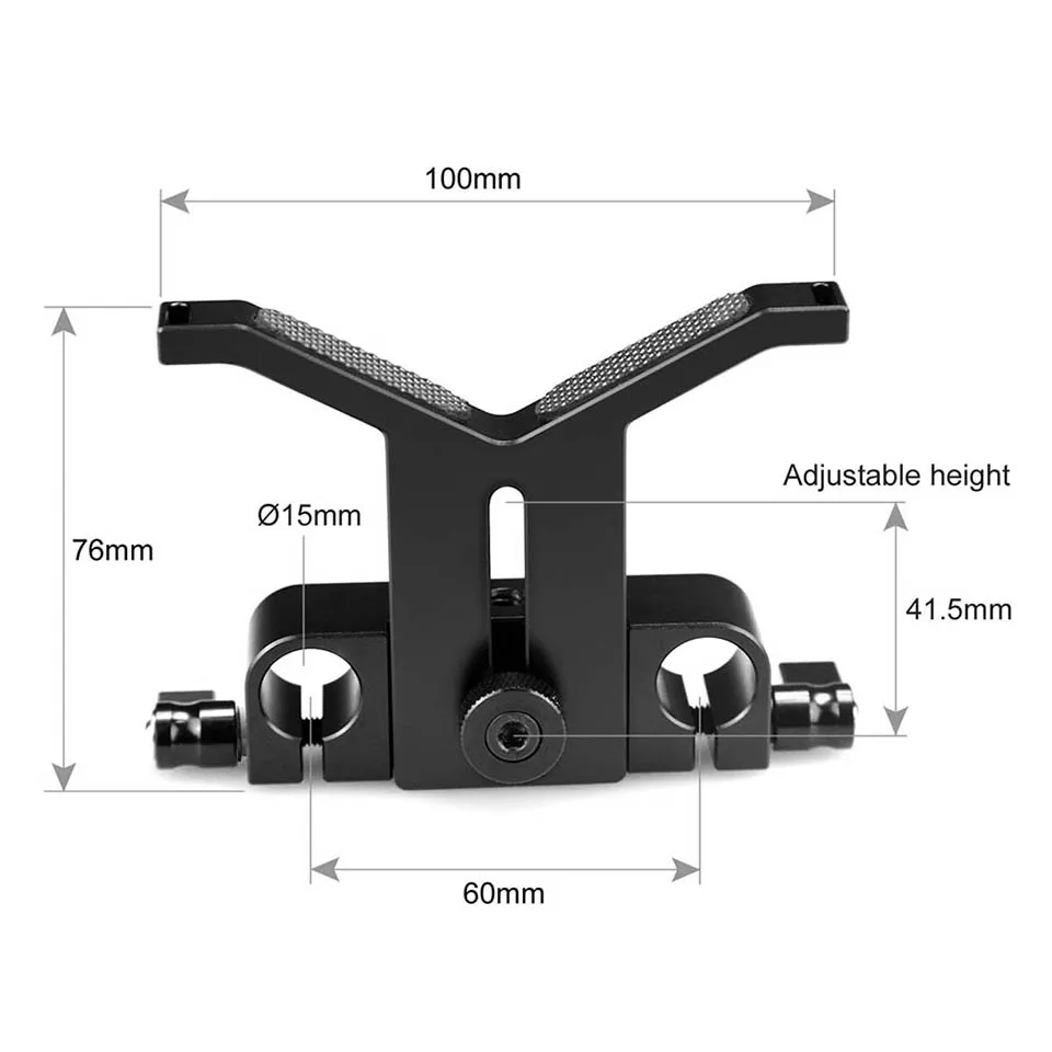 SmallRig 15mm Long Lens Support Bracket Rod Clamp for DSLR Camera Shoulder Rig System Height Adjustable - 1087 | Электроника