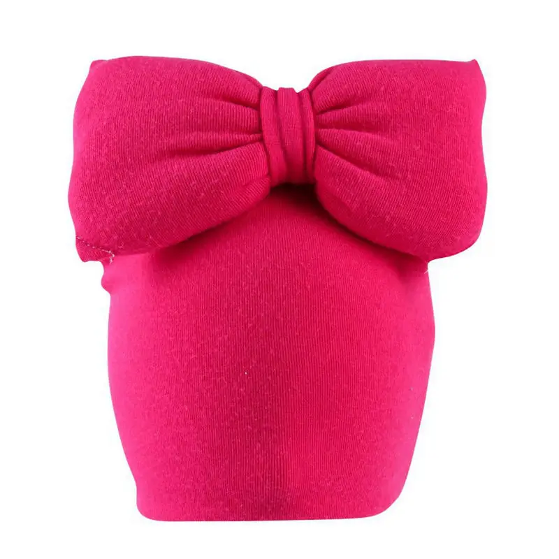 

Bnaturalwell New bow hat Baby Cotton Beanies Cap Baby hat with bow Newborn Gift Children Lovely Boys Girls Knitted Caps H083D