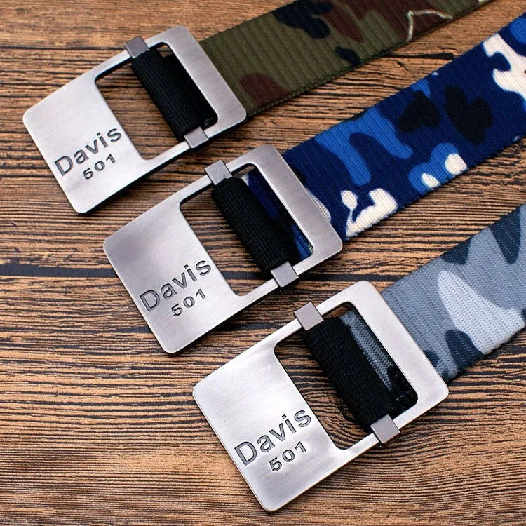 BBN 2018 new Camouflage printing Hip-hop graffiti Korean version of the trend Casual belts Male and female couple Canvas belt | Аксессуары