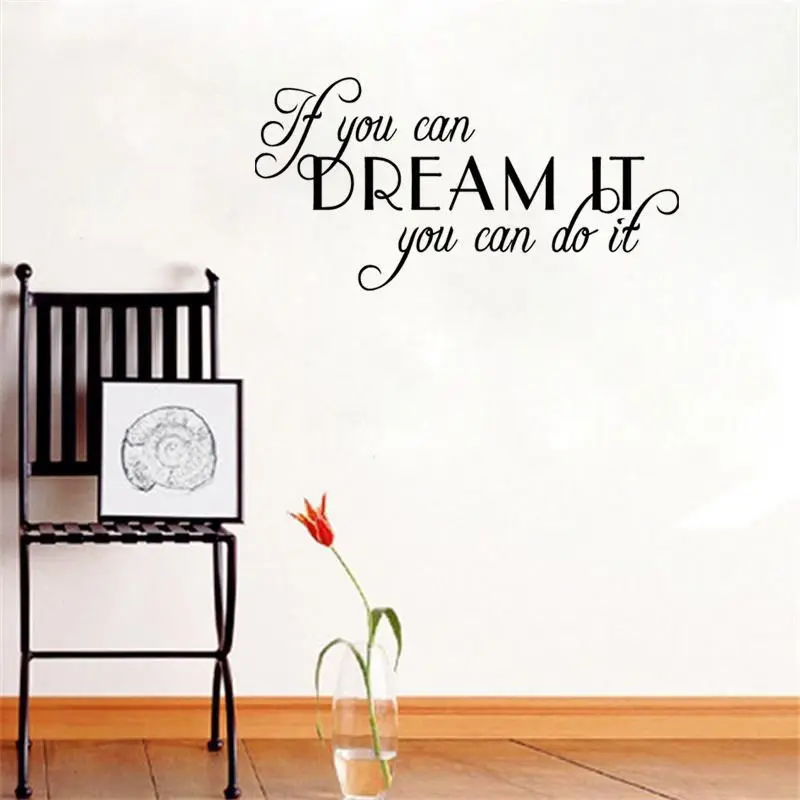 Виниловые обои если вы можете мечтать сделать это цитата из винила искусственный