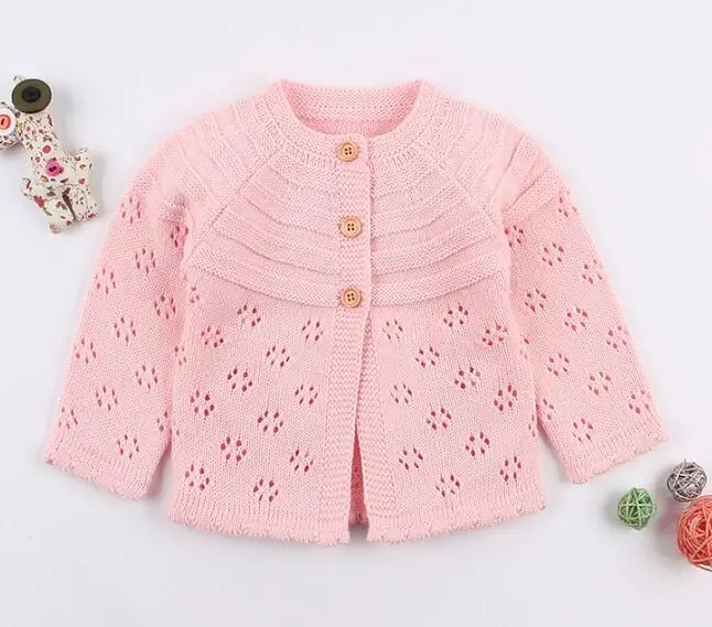 pink Детский свитер; свитера для новорожденных мальчиков и девочек; кардиганы; осенние вязаные куртки с длинными рукавами для малышей; весенние детские вязаные пальто - Цвет: pink