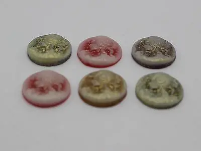 50 смешанных цветов Красивая Женская Круглая Плоская задняя резиновая Камея