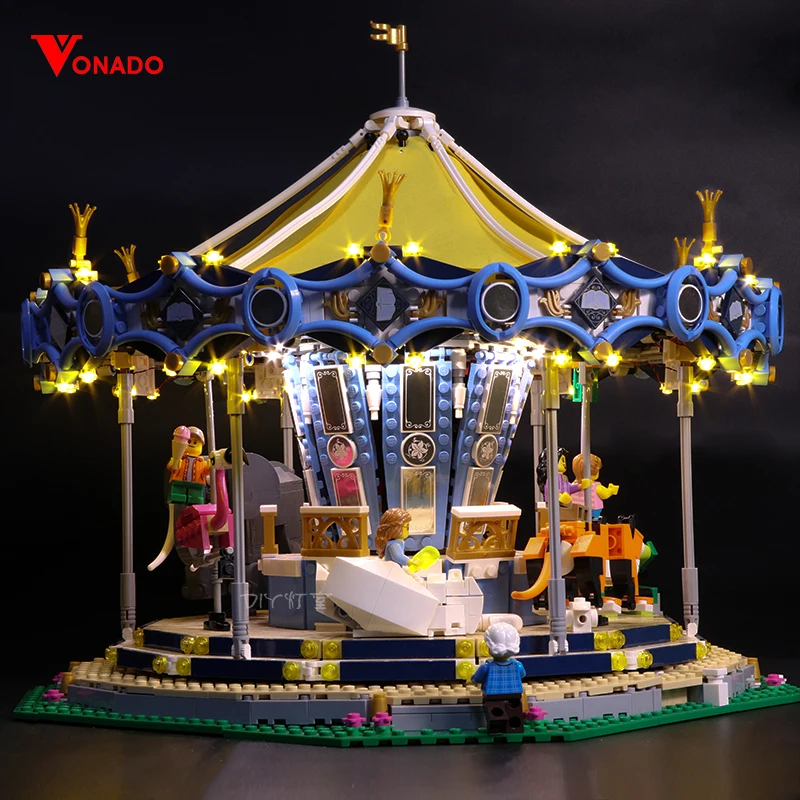 Набор светодиодных ламп для Lego 10257 строительные блоки Creator City Street lego вращающиеся