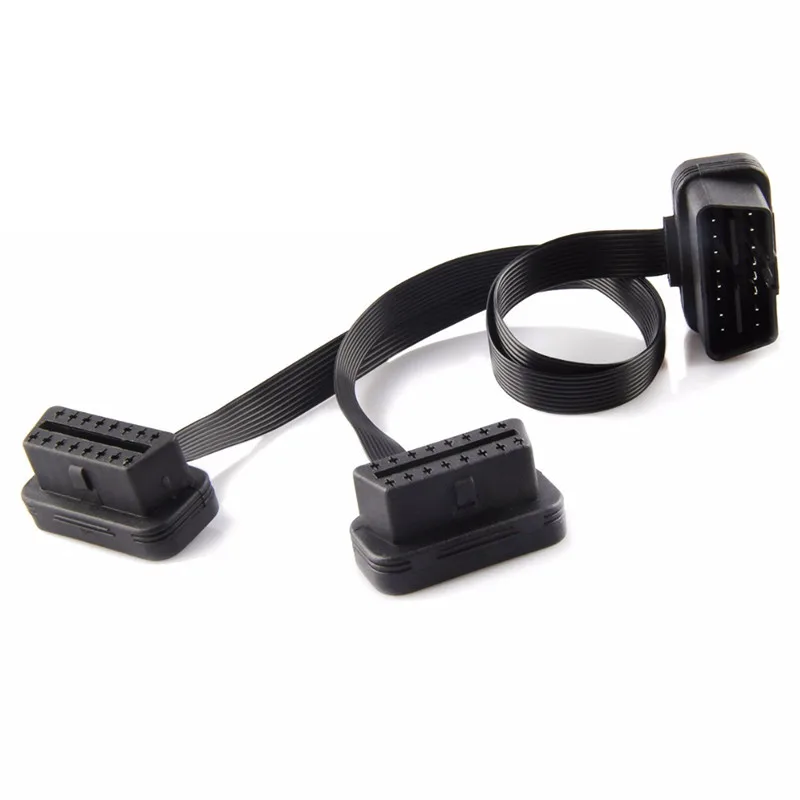 ODB OBD2 кабель 16 Pin 1 штырьковый к 2 гнездовой OBD II разъем Диагностика расширения