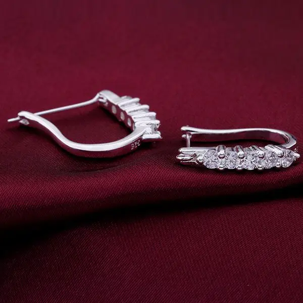 Wholesale silver plated Earring 925 jewelry Cute Zircon Earrings SMTE312 | Украшения и аксессуары