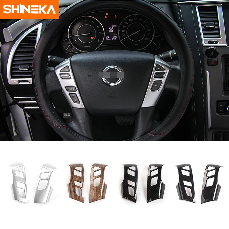 Декоративная Оплетка на руль SHINEKA рамка для Nissan патруль 2017 + автомобильные