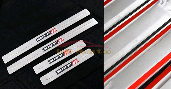 SRT8 стиль с подсветкой светодиодный порога Накладка гвардии протектор для Jeep Cherokee