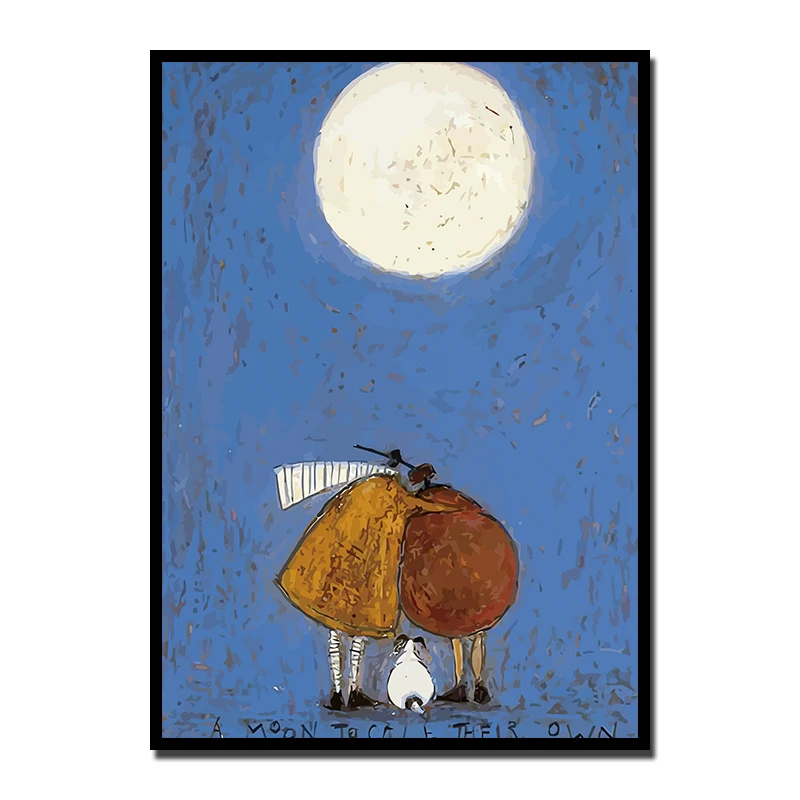 Скандинавские Warmheart парные художественные принты настенная живопись постер для