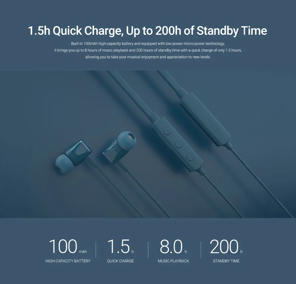 Meizu EP52 Lite беспроводные наушники IPX5 водонепроницаемые спортивные Bluetooth 4,2 гарнитура с микрофоном