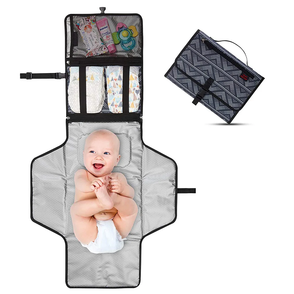 Newborns Foldable Waterproof Changing Pad Diaper Portable Baby Cover Mat Clean Hand Folding Bag |