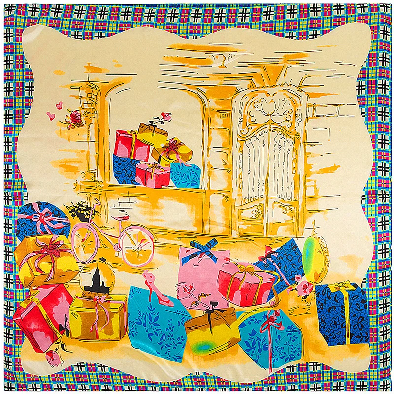 Женский шёлковый шарф платок размеры 90 х90 см|fashion hijab|hijab fashionshawl hijab |