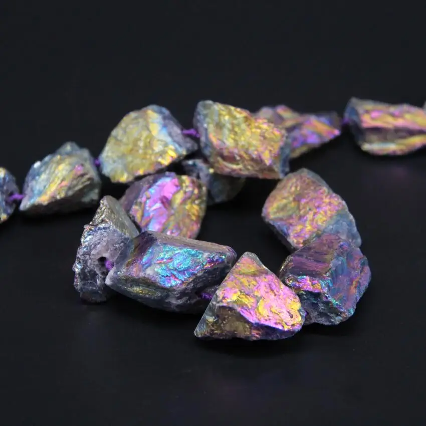 Натуральный Радужный кристалл из титана 15 5 дюйма/нитка свободные бусины гравия